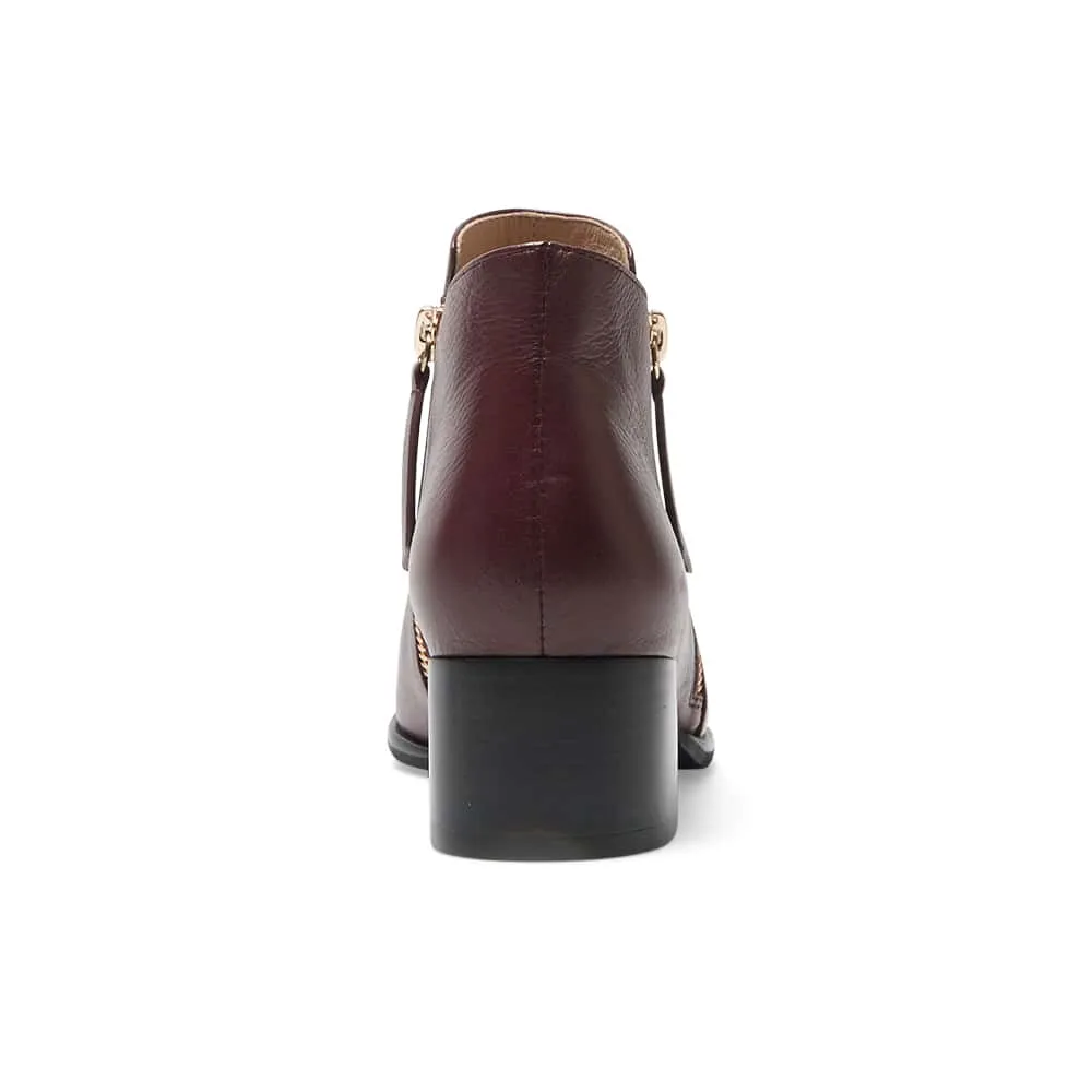 Aaron Boot in Wine Glove Leather