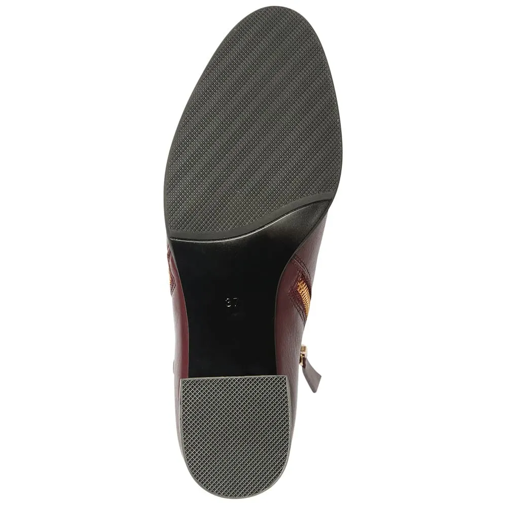 Aaron Boot in Wine Glove Leather