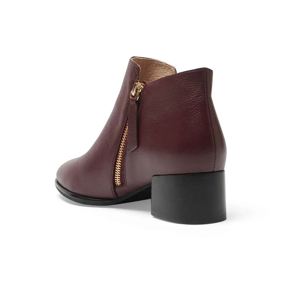 Aaron Boot in Wine Glove Leather