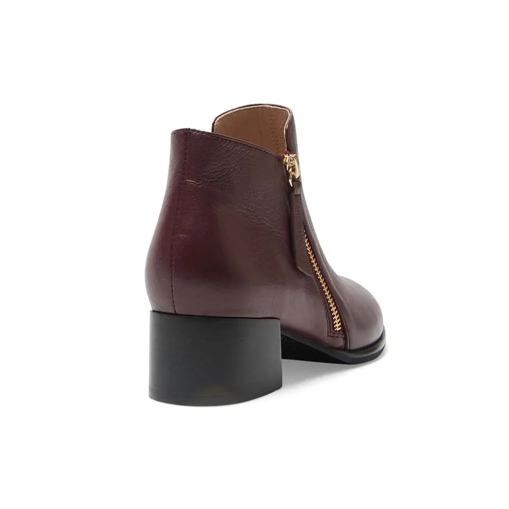 Aaron Boot in Wine Glove Leather