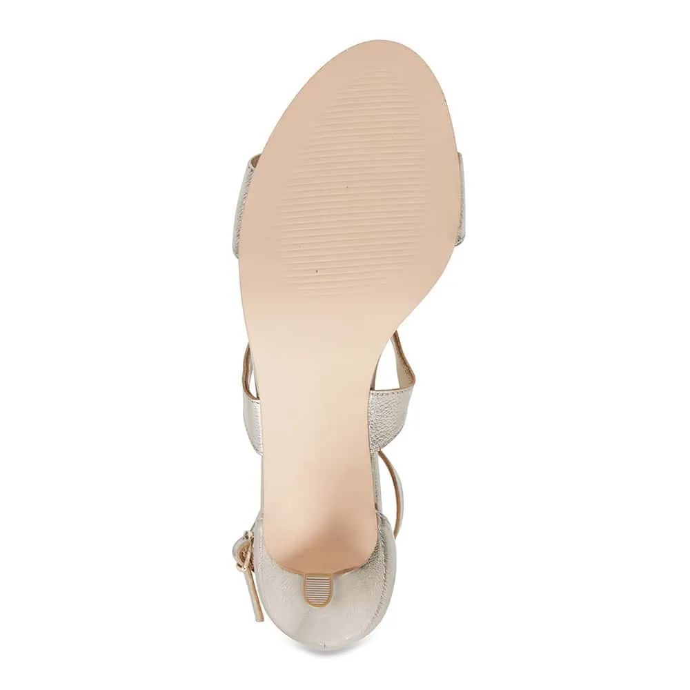 Abyss Heel in Soft Gold Leather