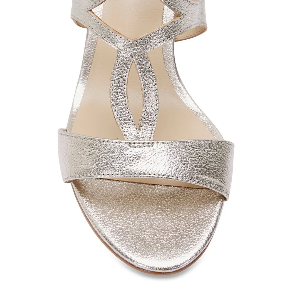 Abyss Heel in Soft Gold Leather