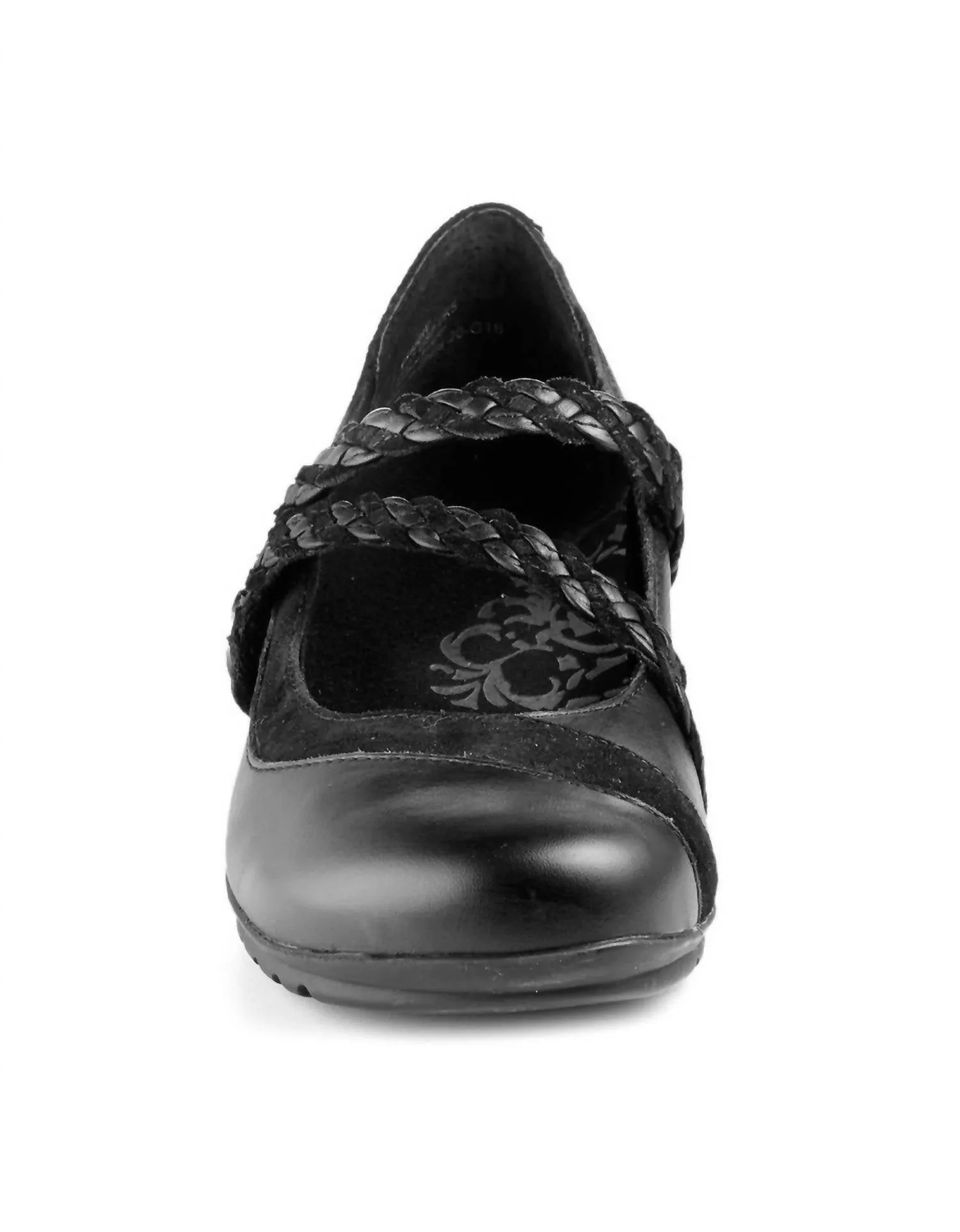 Ada Braided Mary Jane Shoes In Black