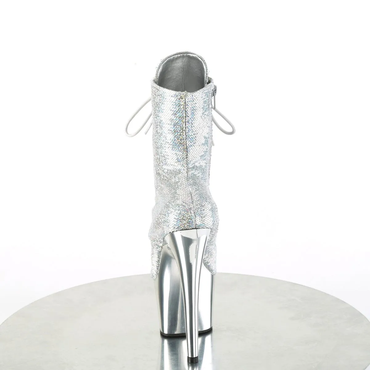 ADORE-1020SQ-02 Silver Hologram Sequins/Silver Chrome
