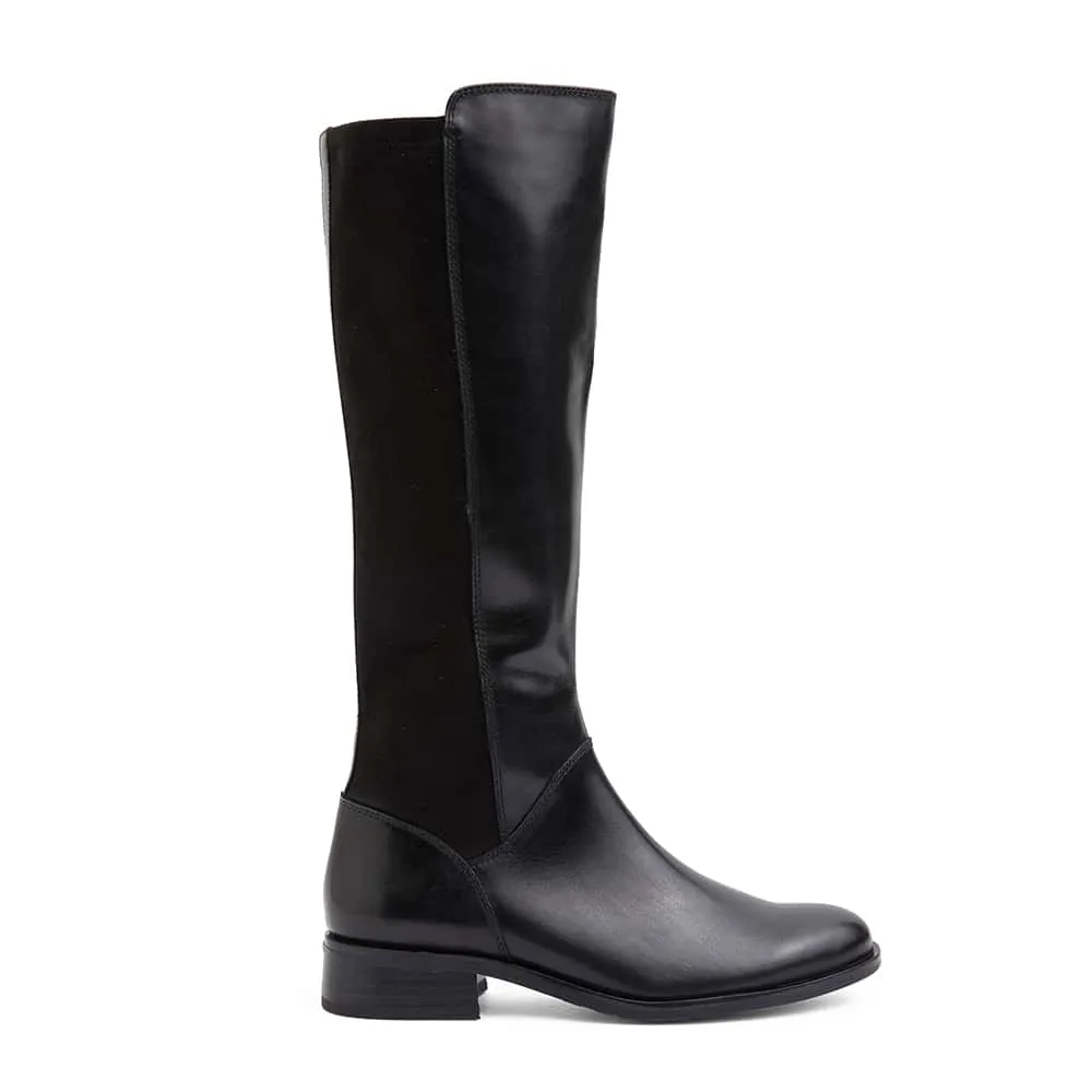 Alastair Boot in Black Leather
