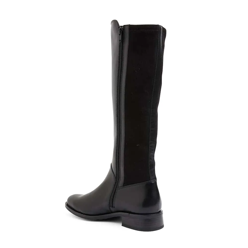 Alastair Boot in Black Leather