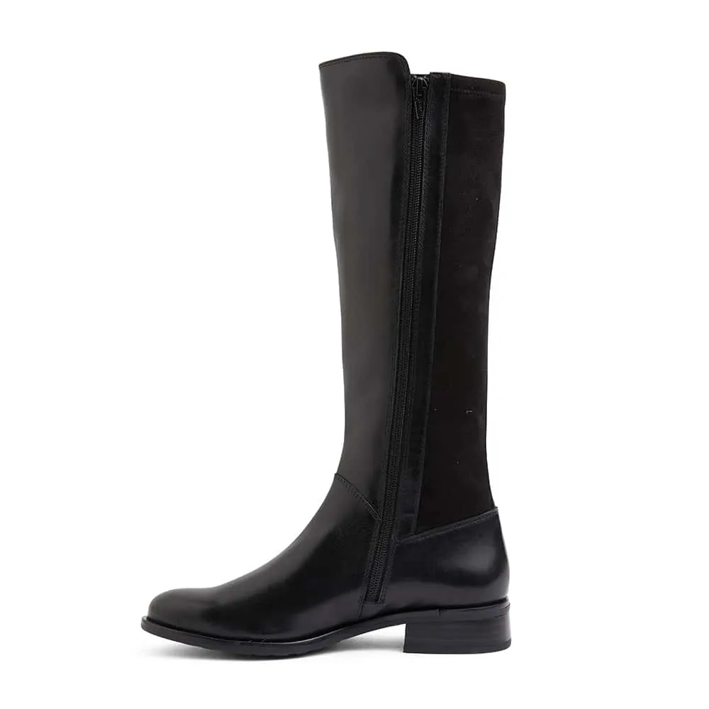 Alastair Boot in Black Leather