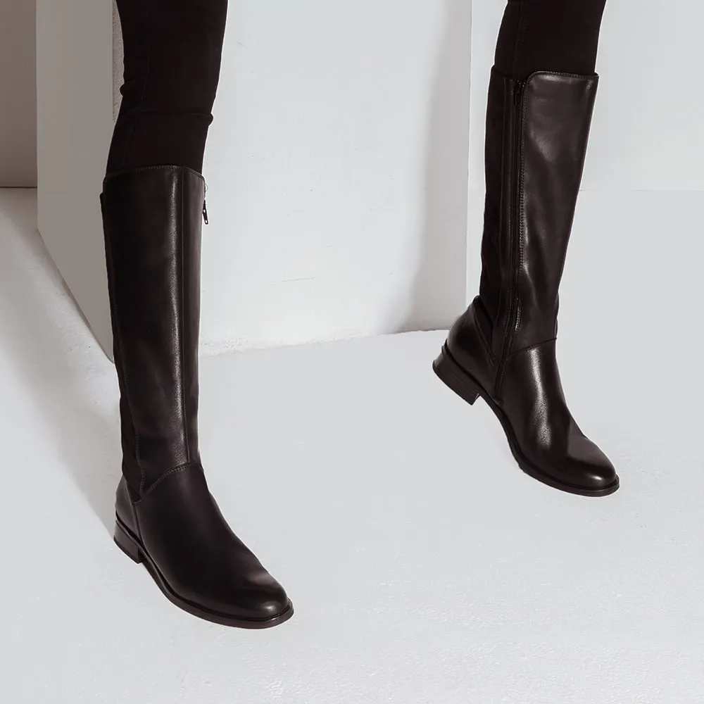 Alastair Boot in Black Leather