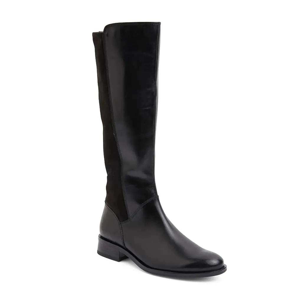 Alastair Boot in Black Leather