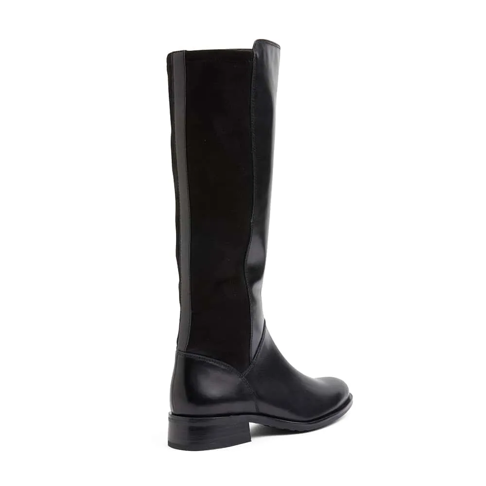 Alastair Boot in Black Leather