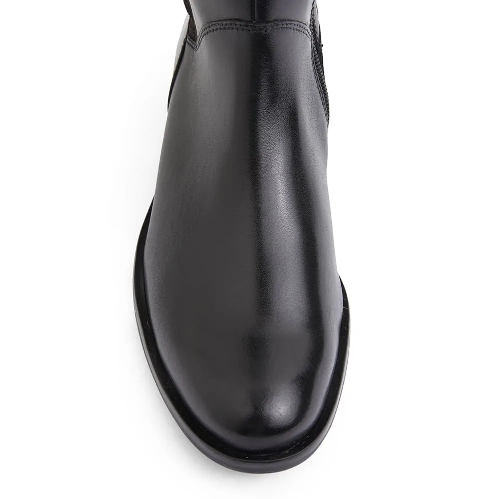 Alastair Boot in Black Leather