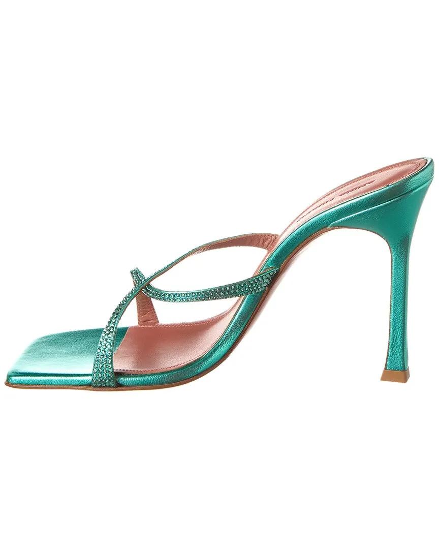 AMINA MUADDI Adriana Crystal 105 Leather Sandal