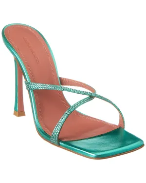 AMINA MUADDI Adriana Crystal 105 Leather Sandal