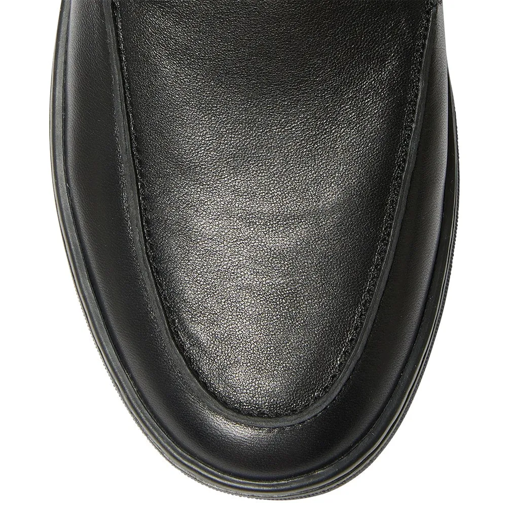 Angus Loafer in Black On Black Leather