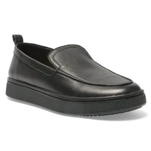 Angus Loafer in Black On Black Leather