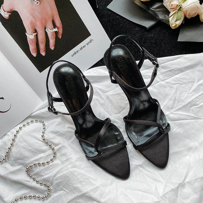 Ankle Cross Strap Heels Stiletto heel Sandals 784634380862