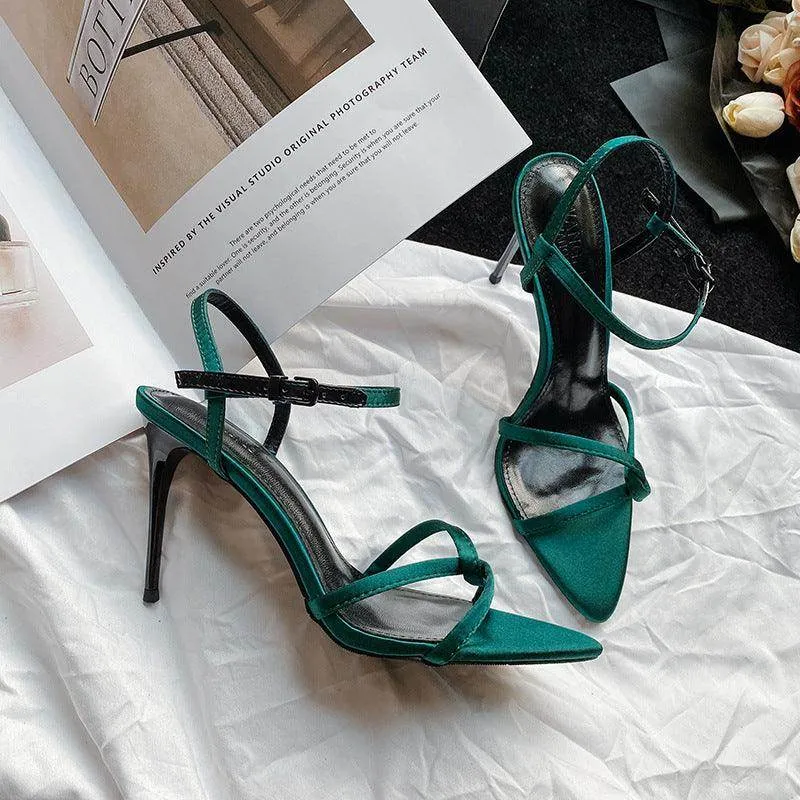 Ankle Cross Strap Heels Stiletto heel Sandals 784634380862