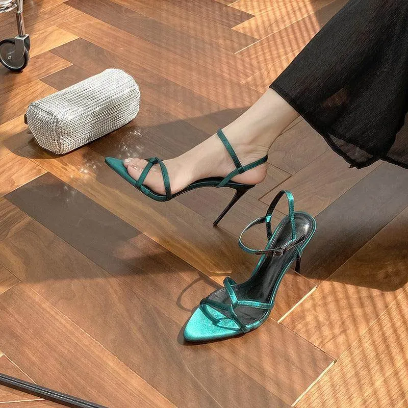 Ankle Cross Strap Heels Stiletto heel Sandals 784634380862