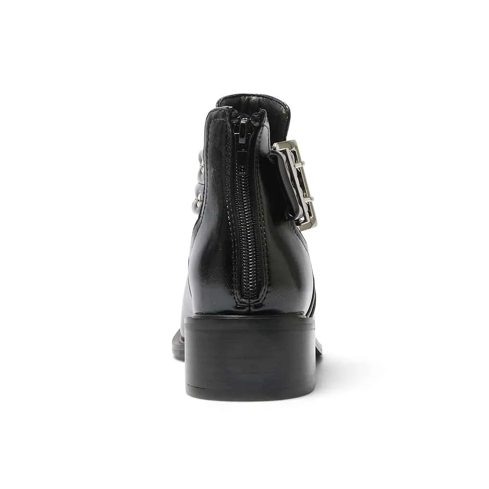 Arizona Boot in Black Crinkle Patent