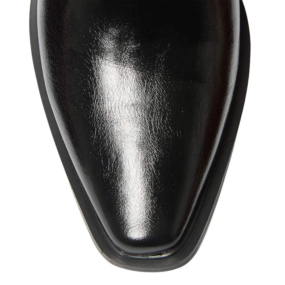Arizona Boot in Black Crinkle Patent