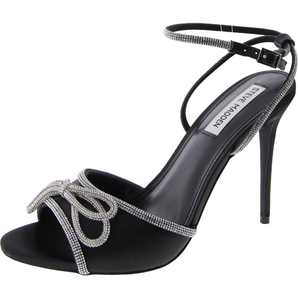 Arla Womens Embellished Ankle Strap Heels