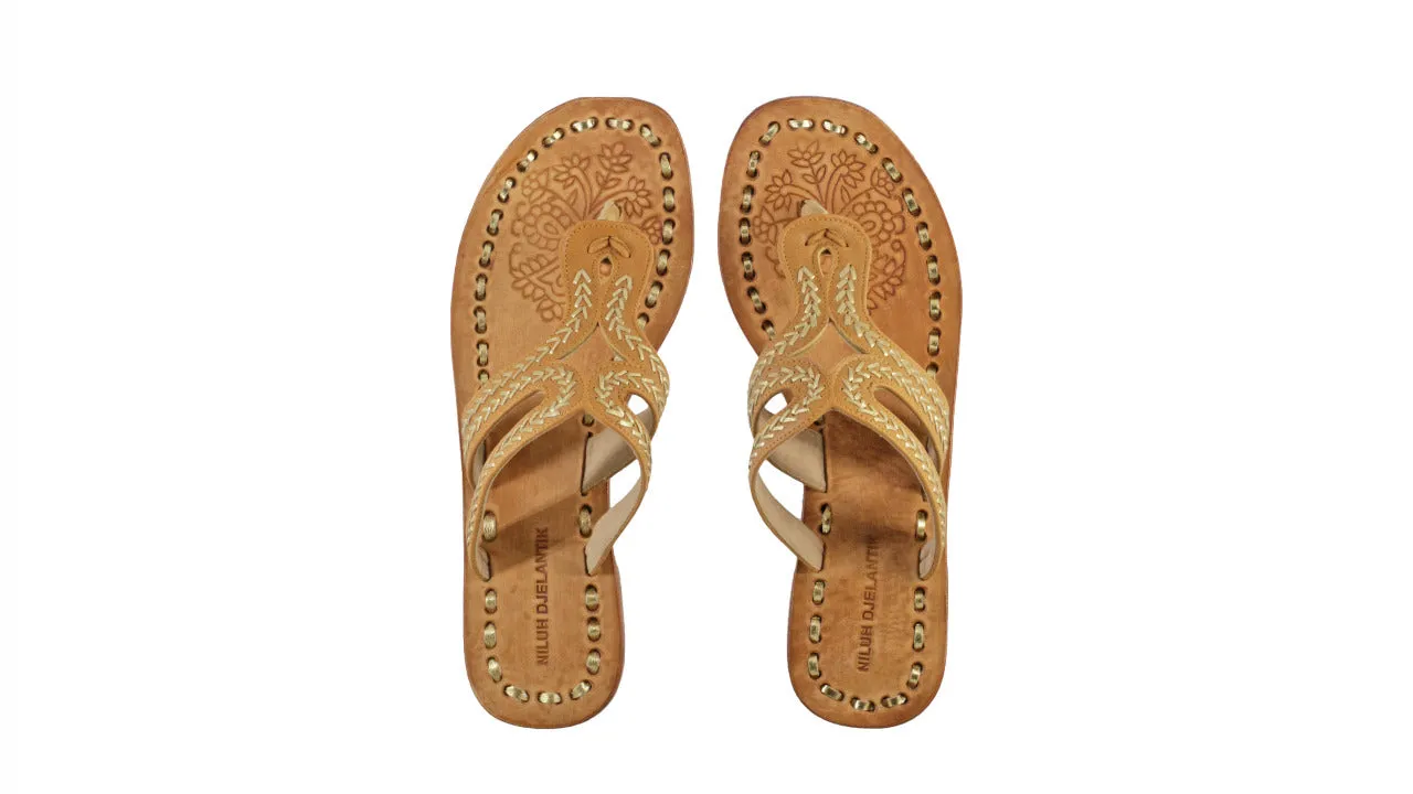 Arrah 20mm Flat - Tan & Gold