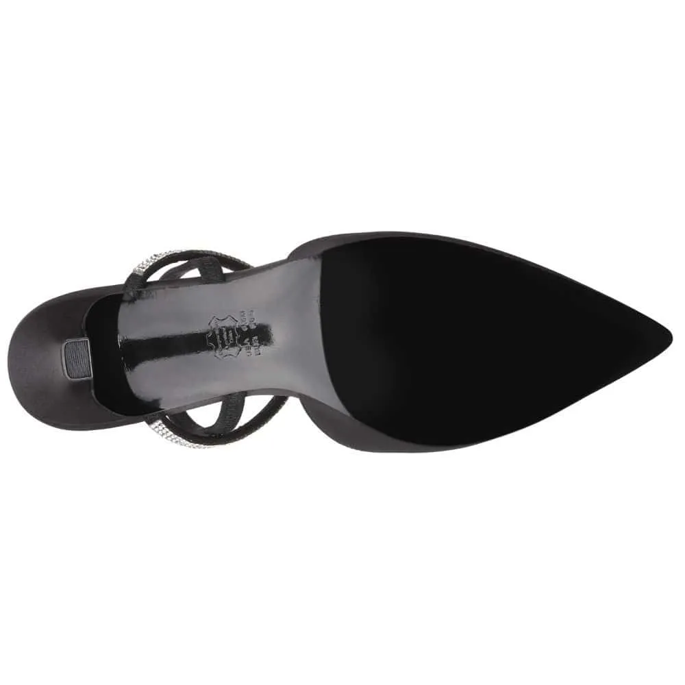Billie Heel in Black Satin