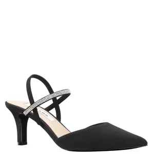 Billie Heel in Black Satin
