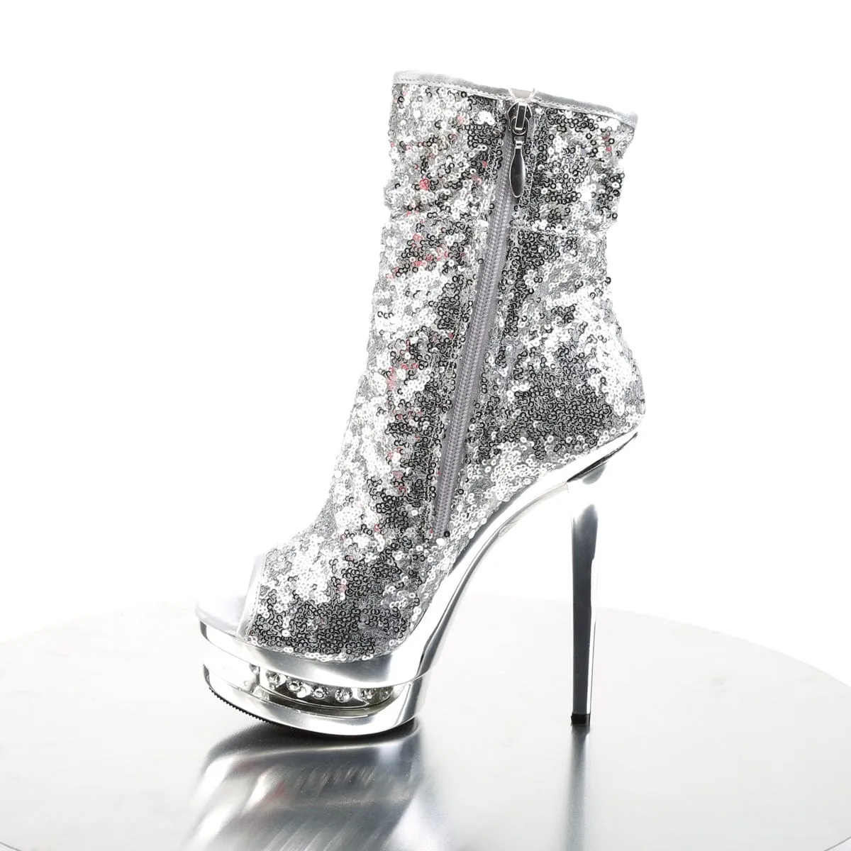 BLONDIE-R-1008 Silver Sequins/Silver Chrome