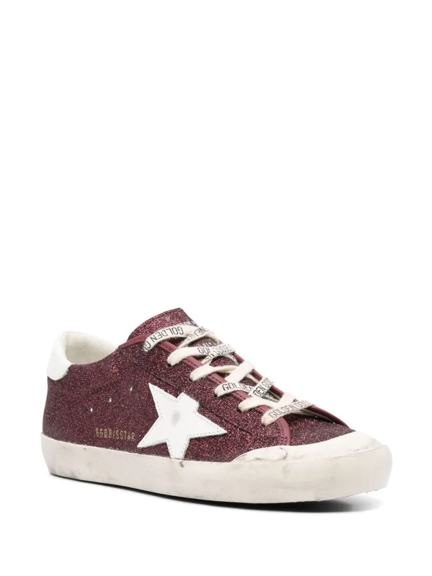 Bordeaux Glitter Sneakers