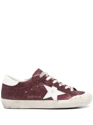 Bordeaux Glitter Sneakers