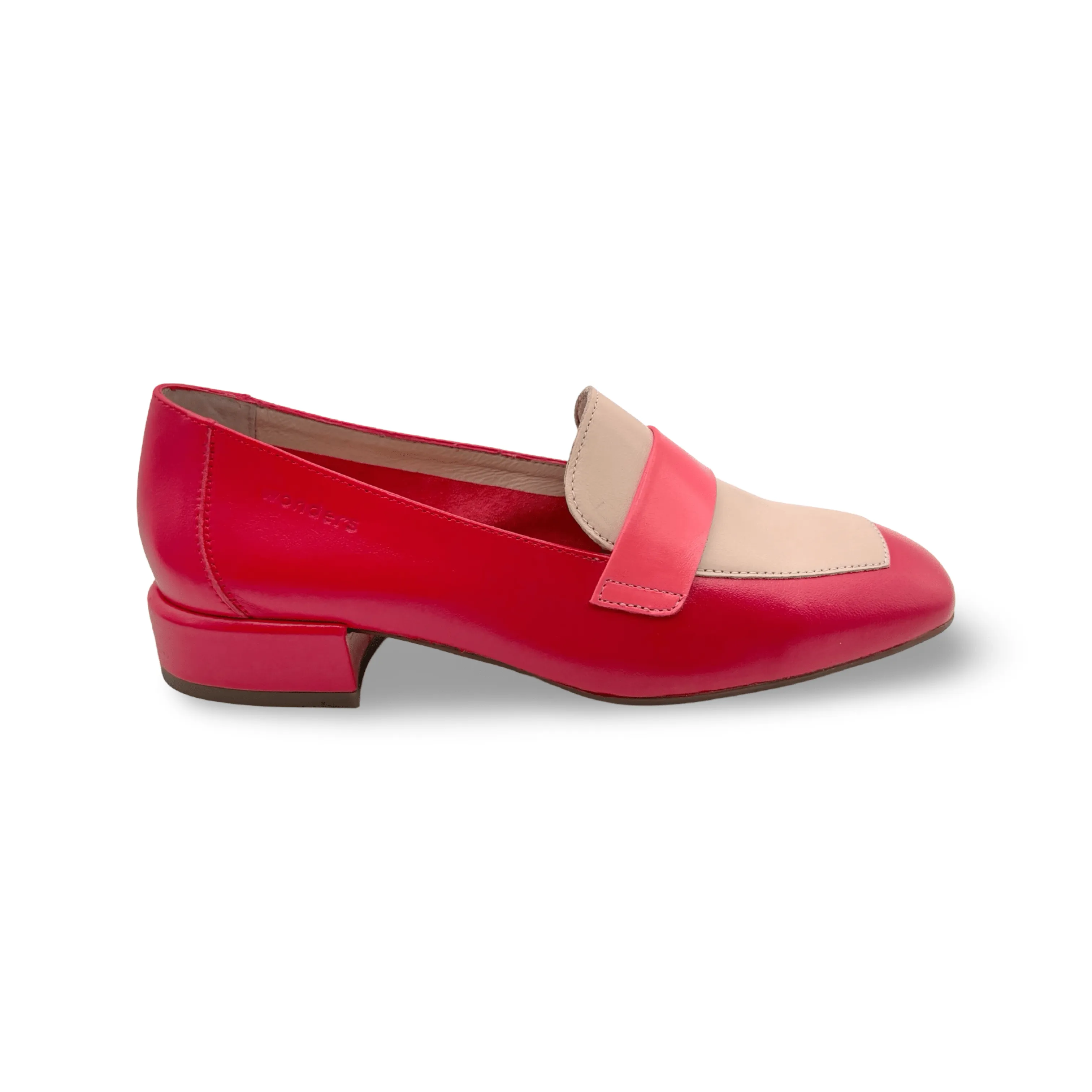 C5020-2 Red/Cream/Coral Loafer