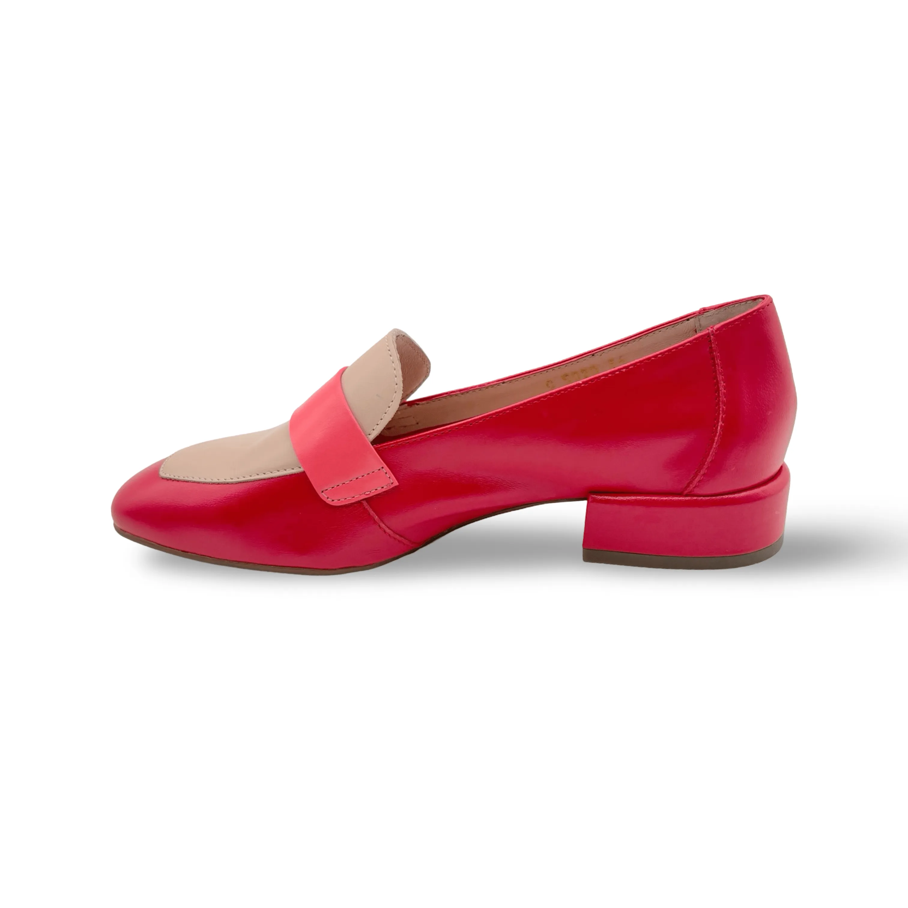 C5020-2 Red/Cream/Coral Loafer
