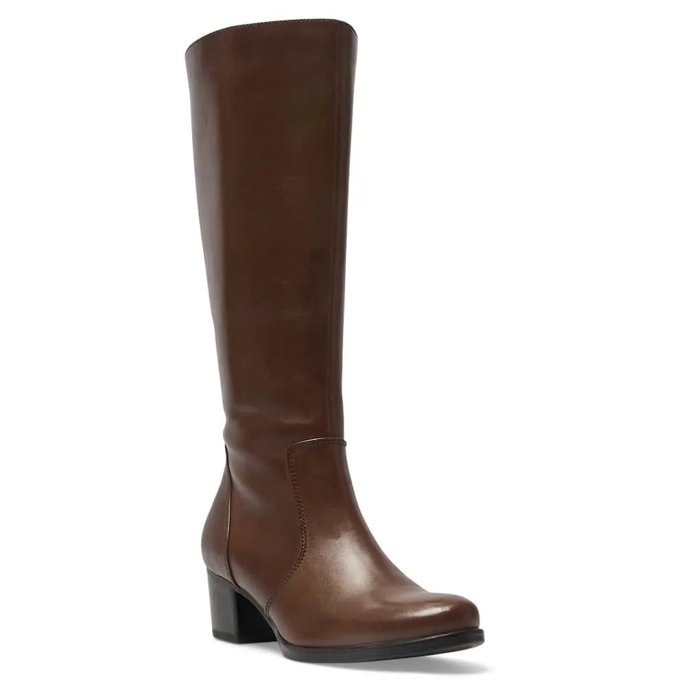 Cadillac Boot in Brown Leather