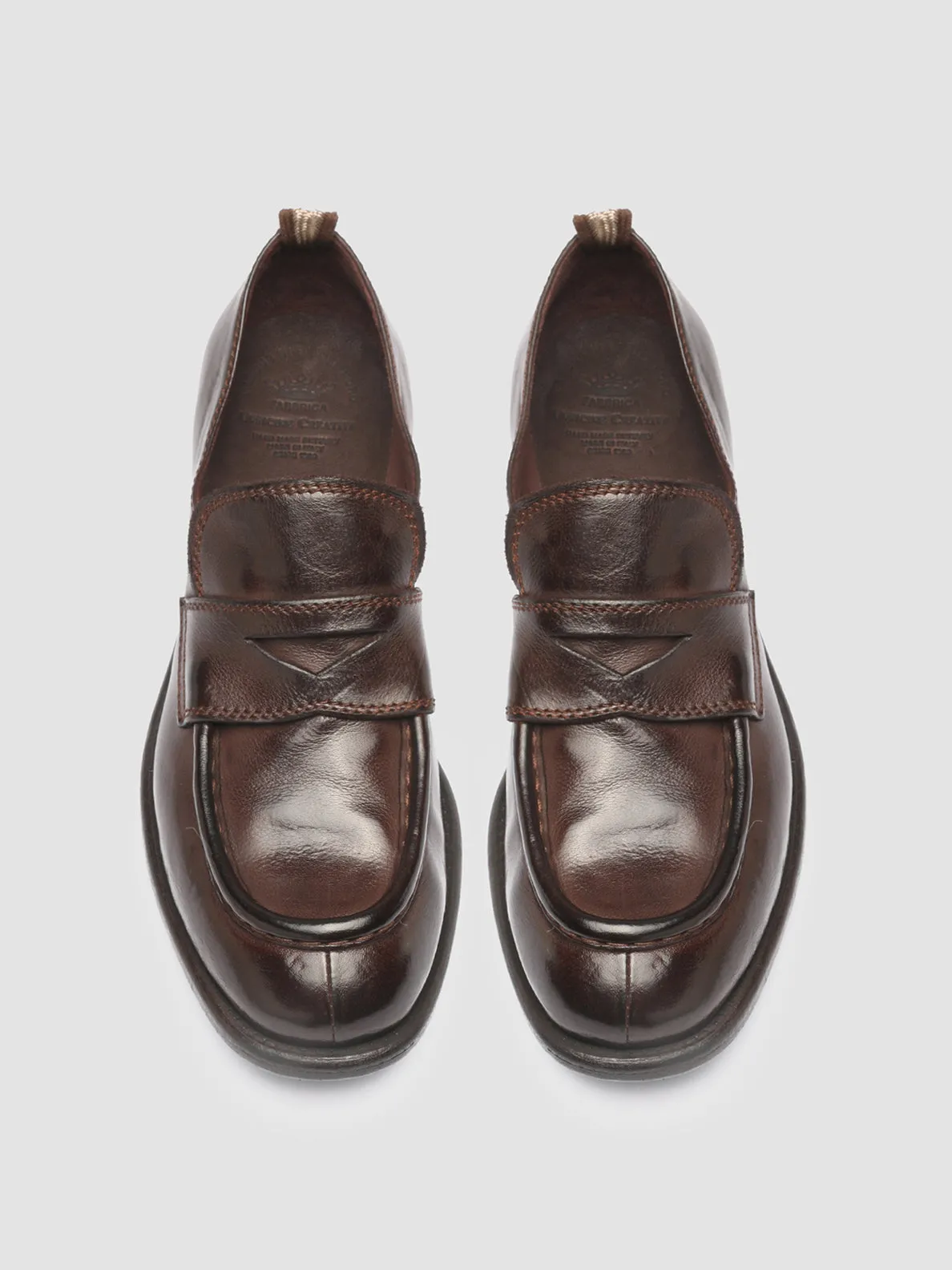 CALIXTE 020 - Burgundy Leather loafers