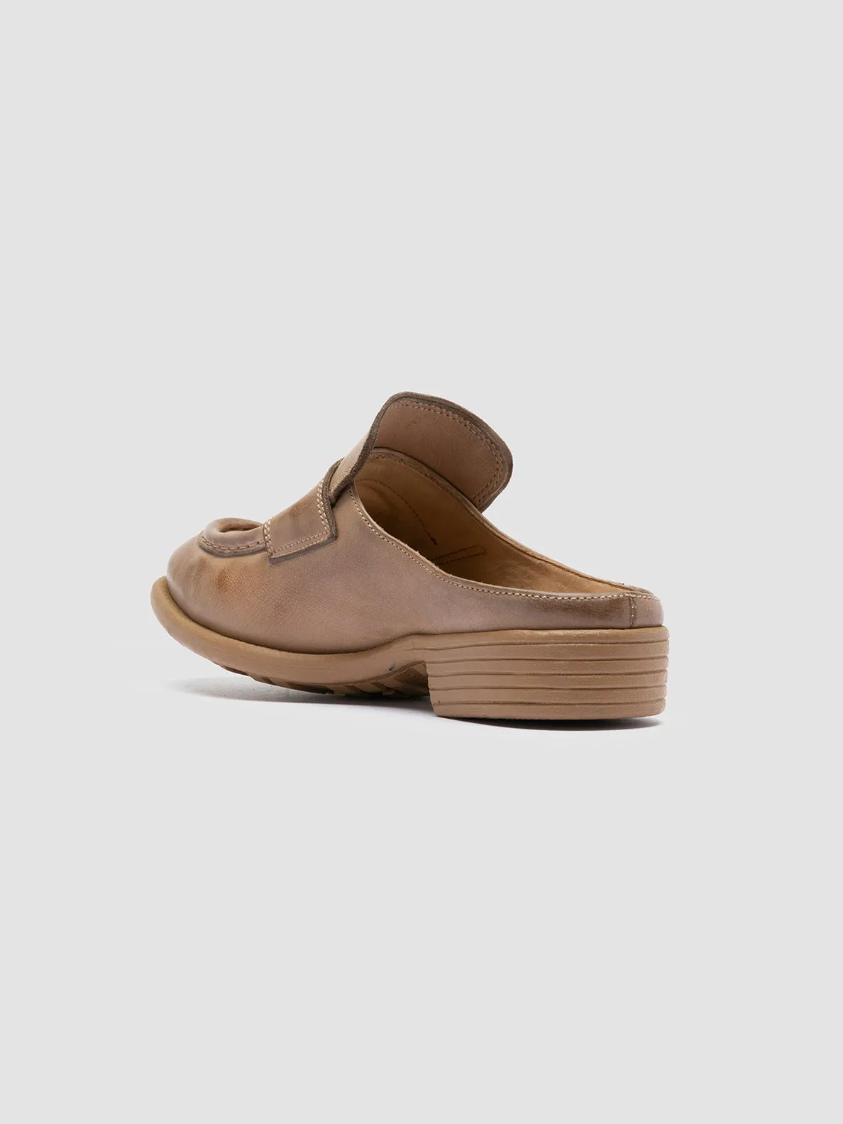 CALIXTE 063 - Taupe Leather Mule