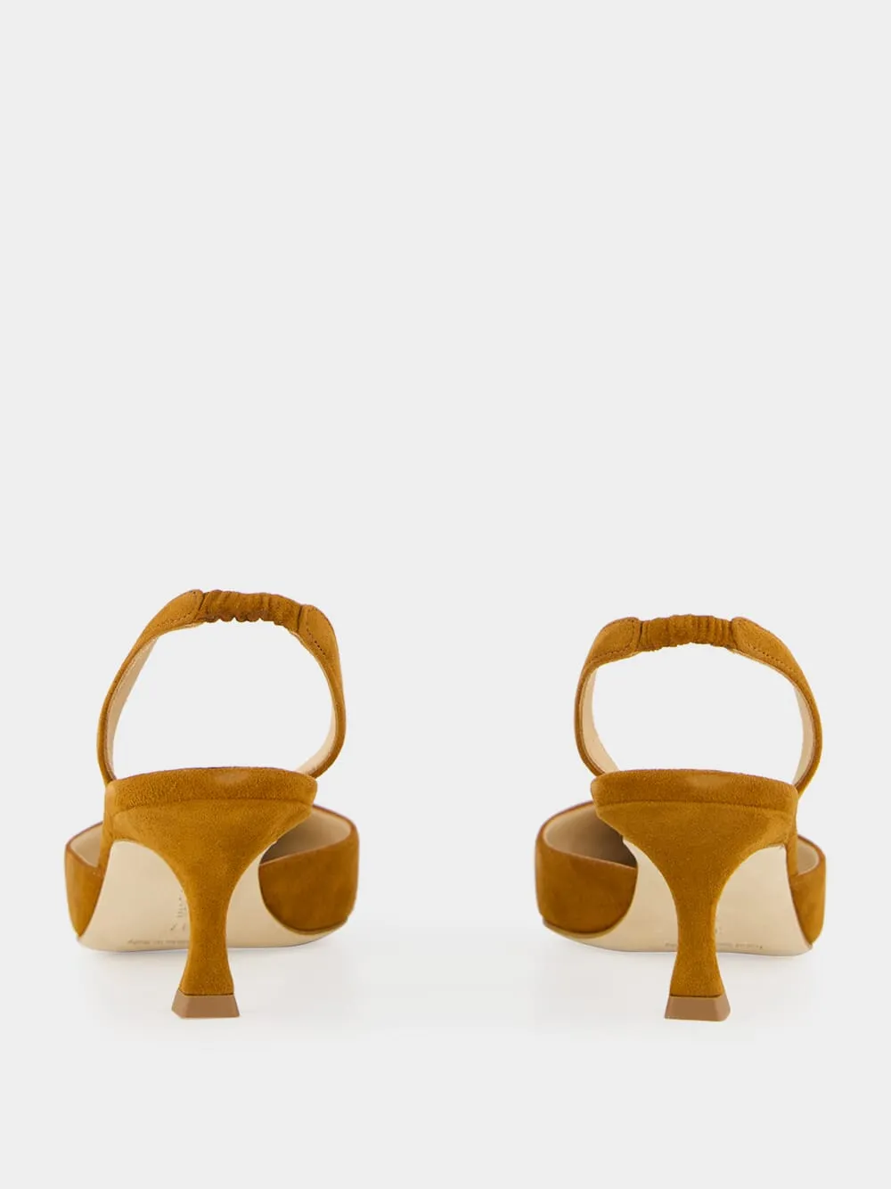 Carolyne Brown Suede Slingback Pumps