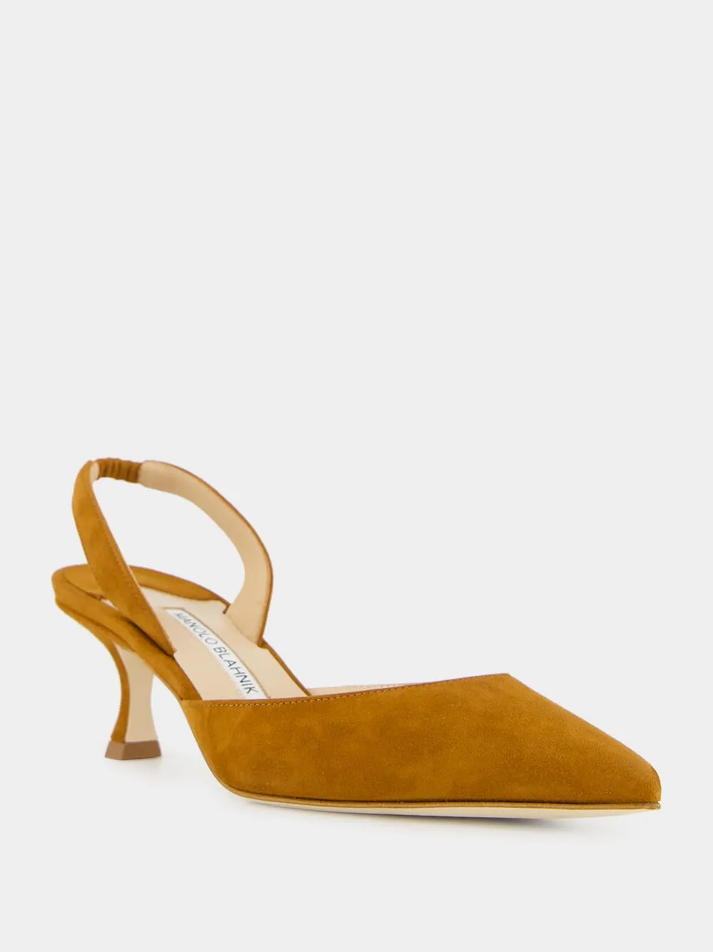 Carolyne Brown Suede Slingback Pumps