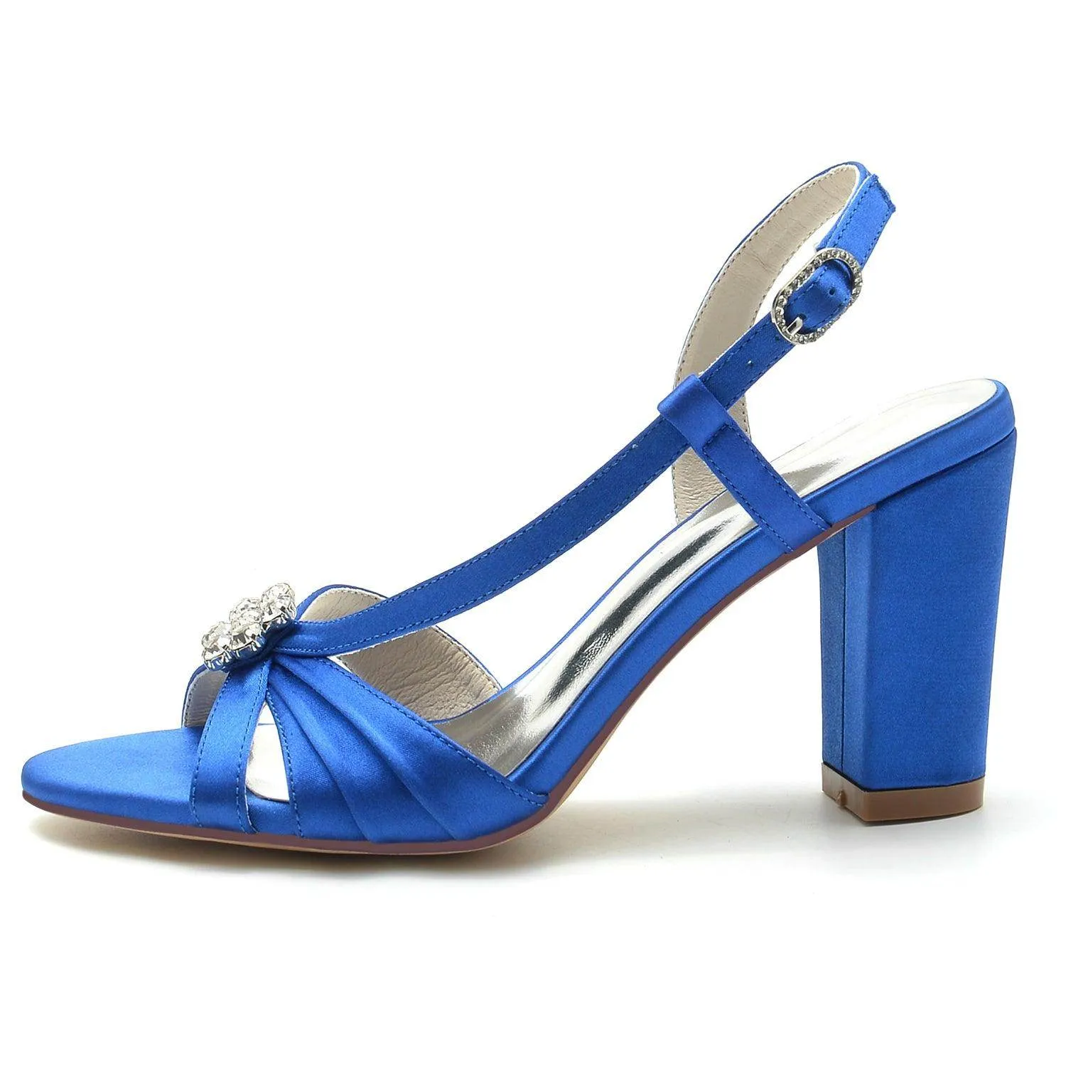 Chunky Heel 8.5cm Silk-Like Shoes CK0302
