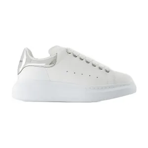 Chunky Sole Oversized Sneakers With Metallic Heel Tab