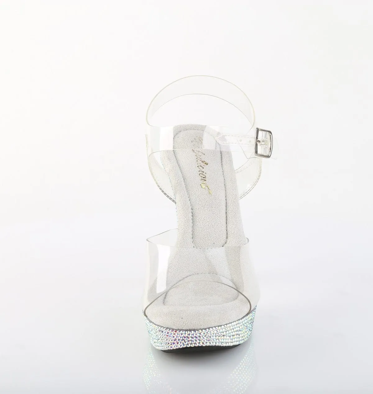 COCKTAIL-508DM Shoes Clear/Silver Multi Rhinestone