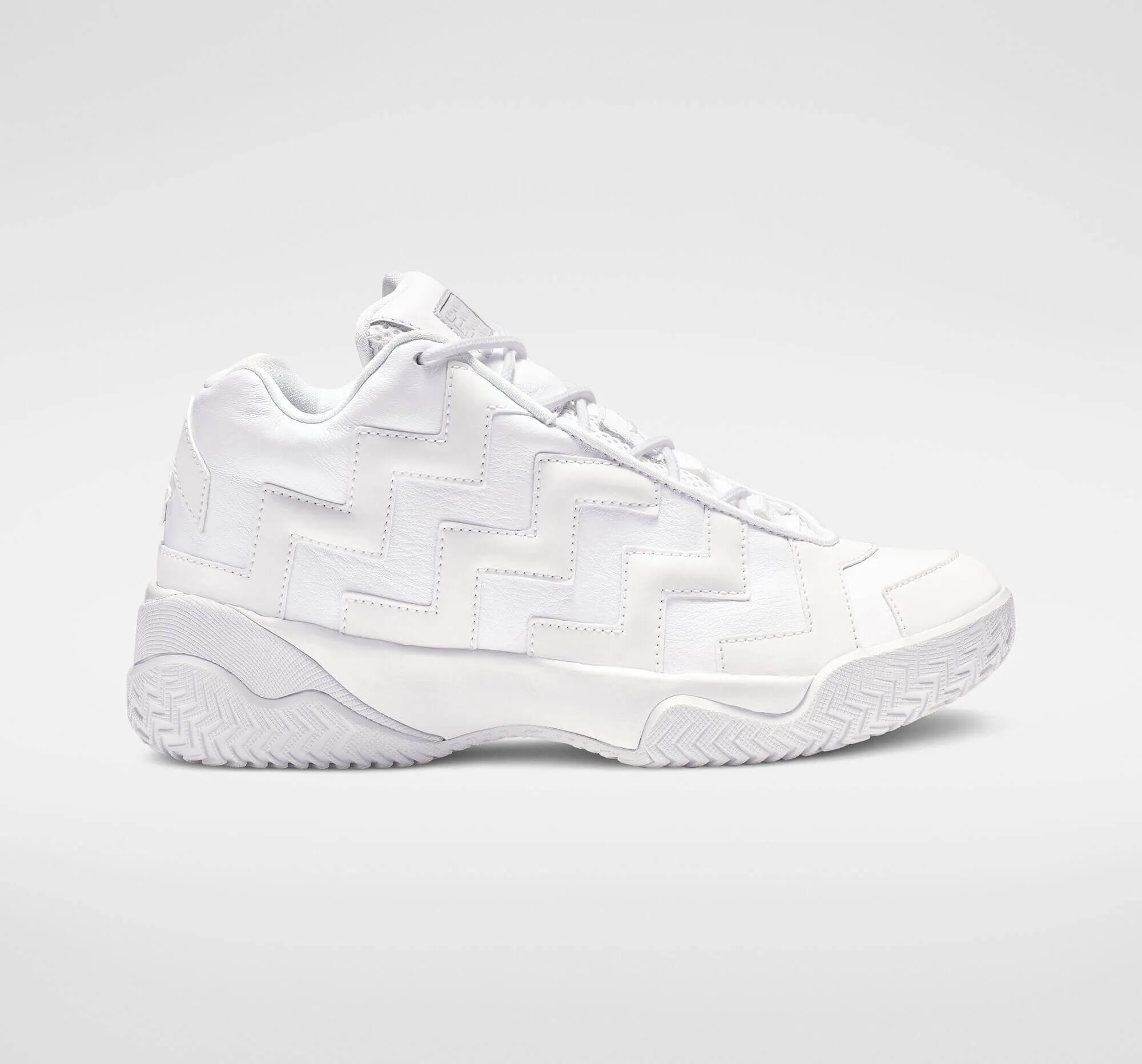 Converse Voltage Mid Ladies Triple White Leather Hi Top Sneakers