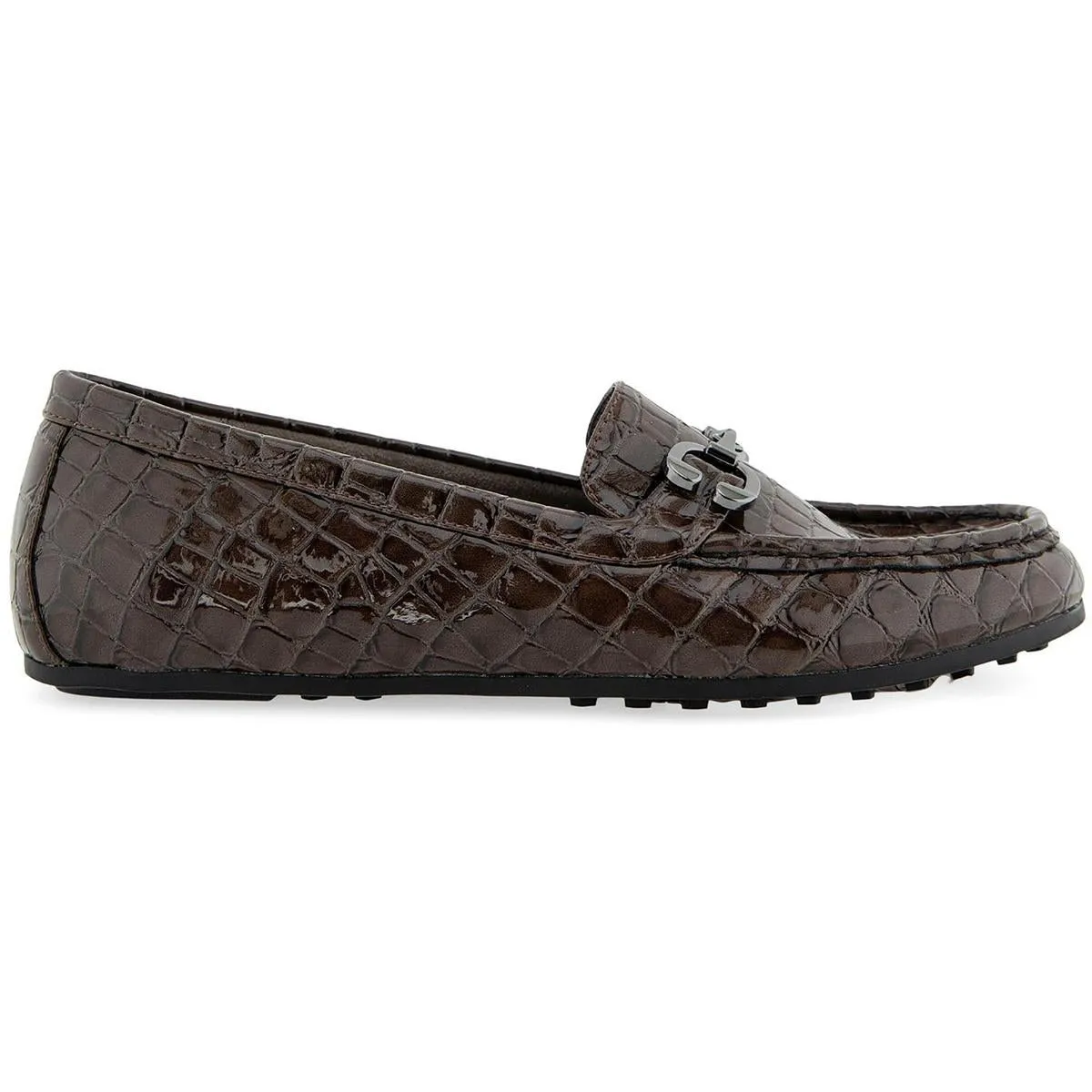 DALLAS Womens Animal Print Faux Leather Loafers