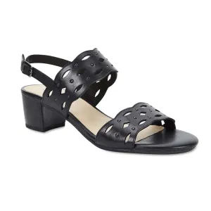 Debut Heel in Black Leather