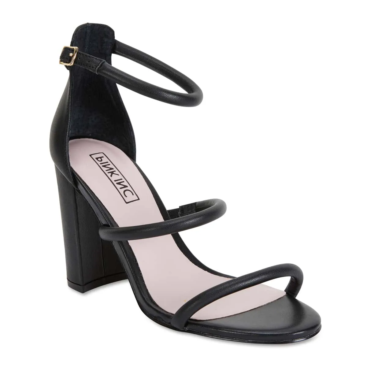 Demand Heel in Black Leather