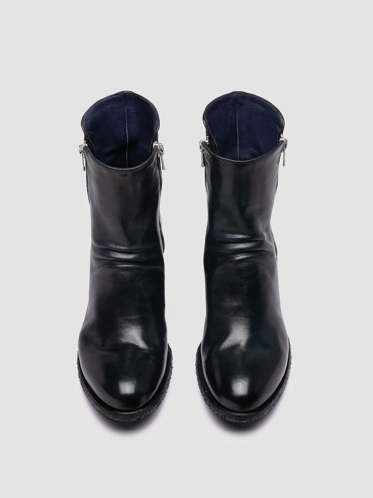 DENNER 103 - Navy Leather Ankle Boots