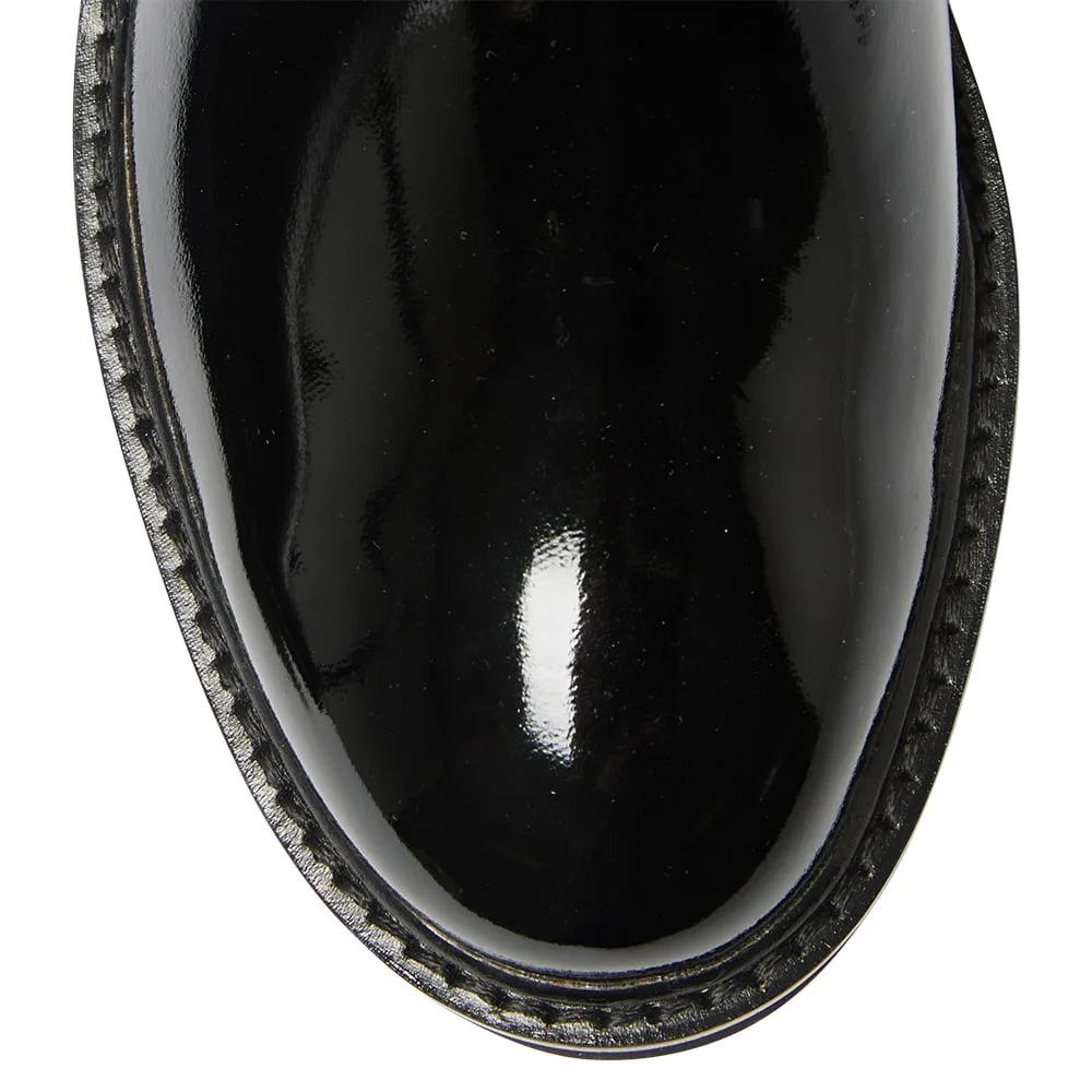 Detroit Boot in Black Patent