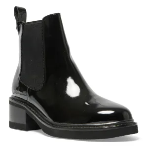Detroit Boot in Black Patent