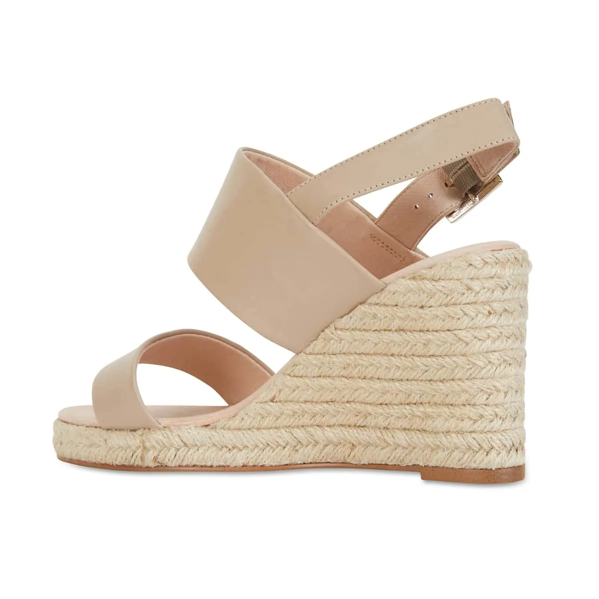 Dice Espadrille in Nude Leather
