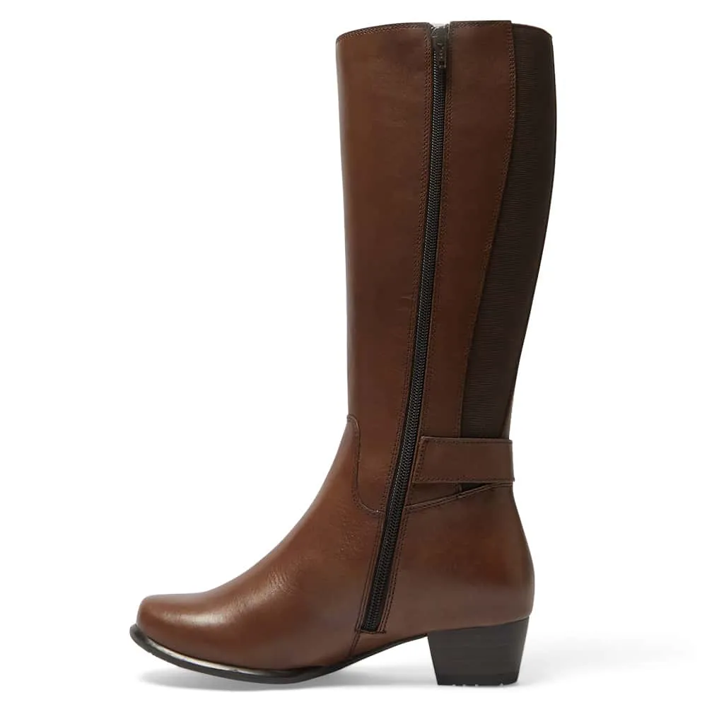 Diesel Boot in Brown Leather
